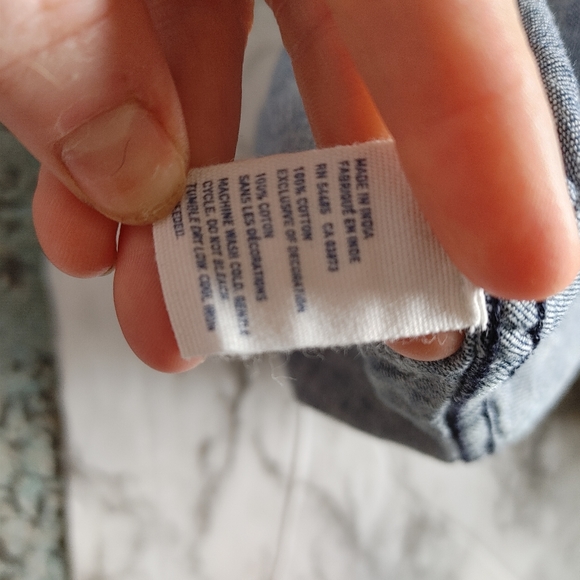 AE denim button down long sleeve collared shirt medium - Picture 5 of 6